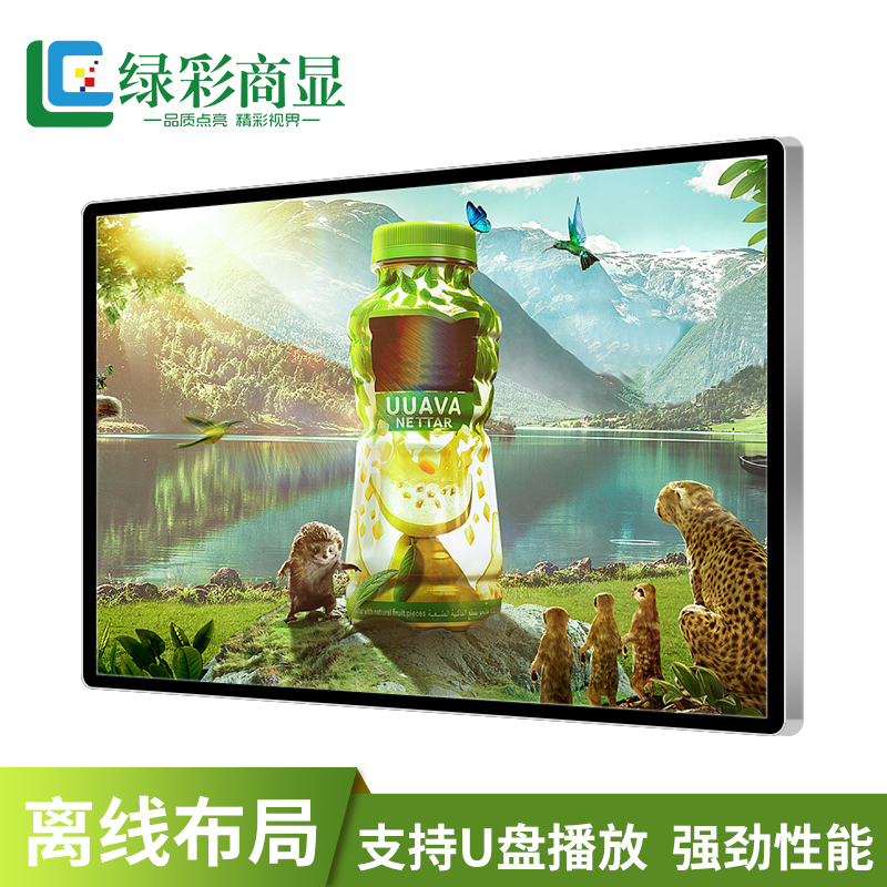  绿彩商显LC-J550P 55寸壁挂液晶广告机 多媒体信息发布屏 无线联网广告发布屏